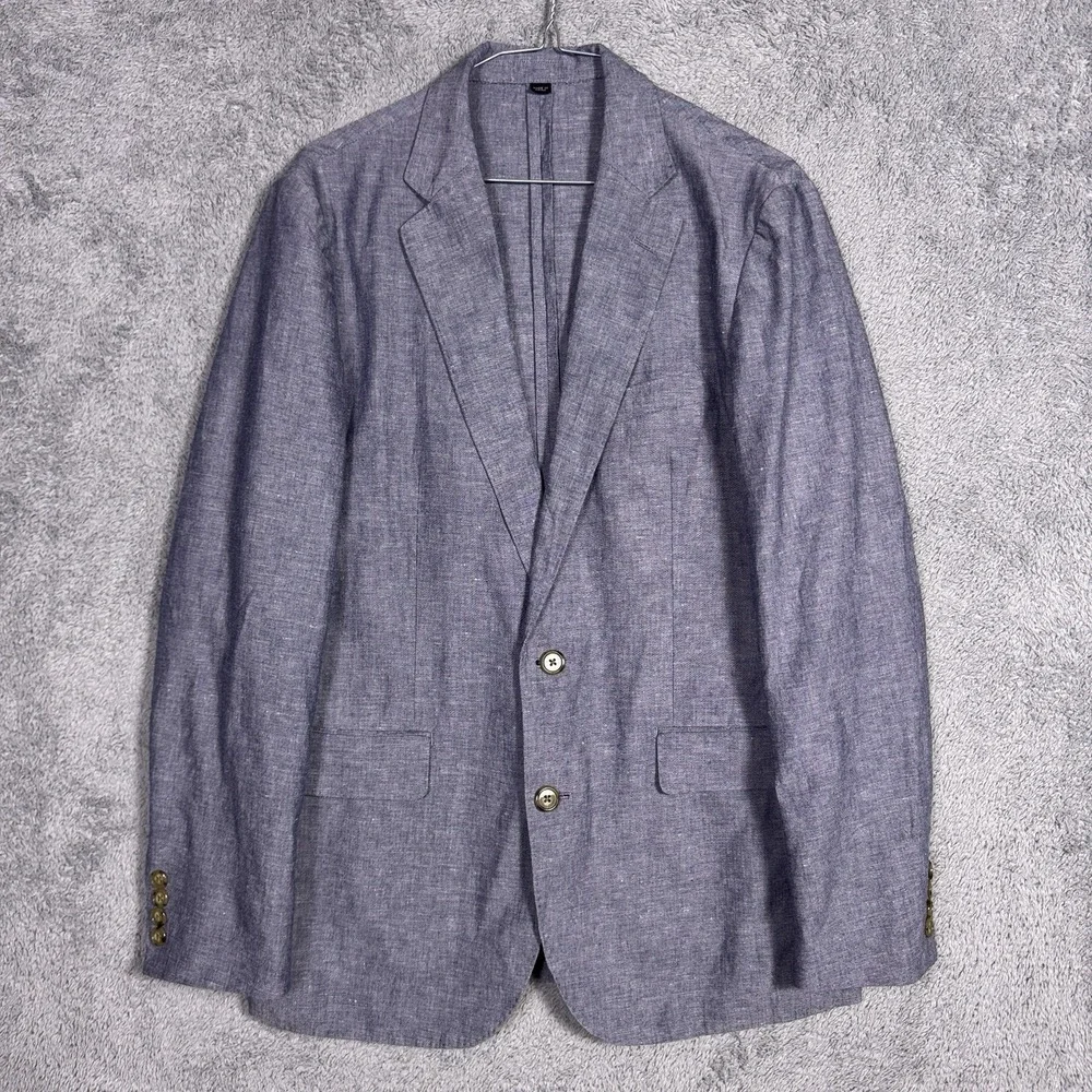 J Crew Blazer Mens 38R Ludlow Slim Somelos Linen Cotton Unstructured Sport Coat